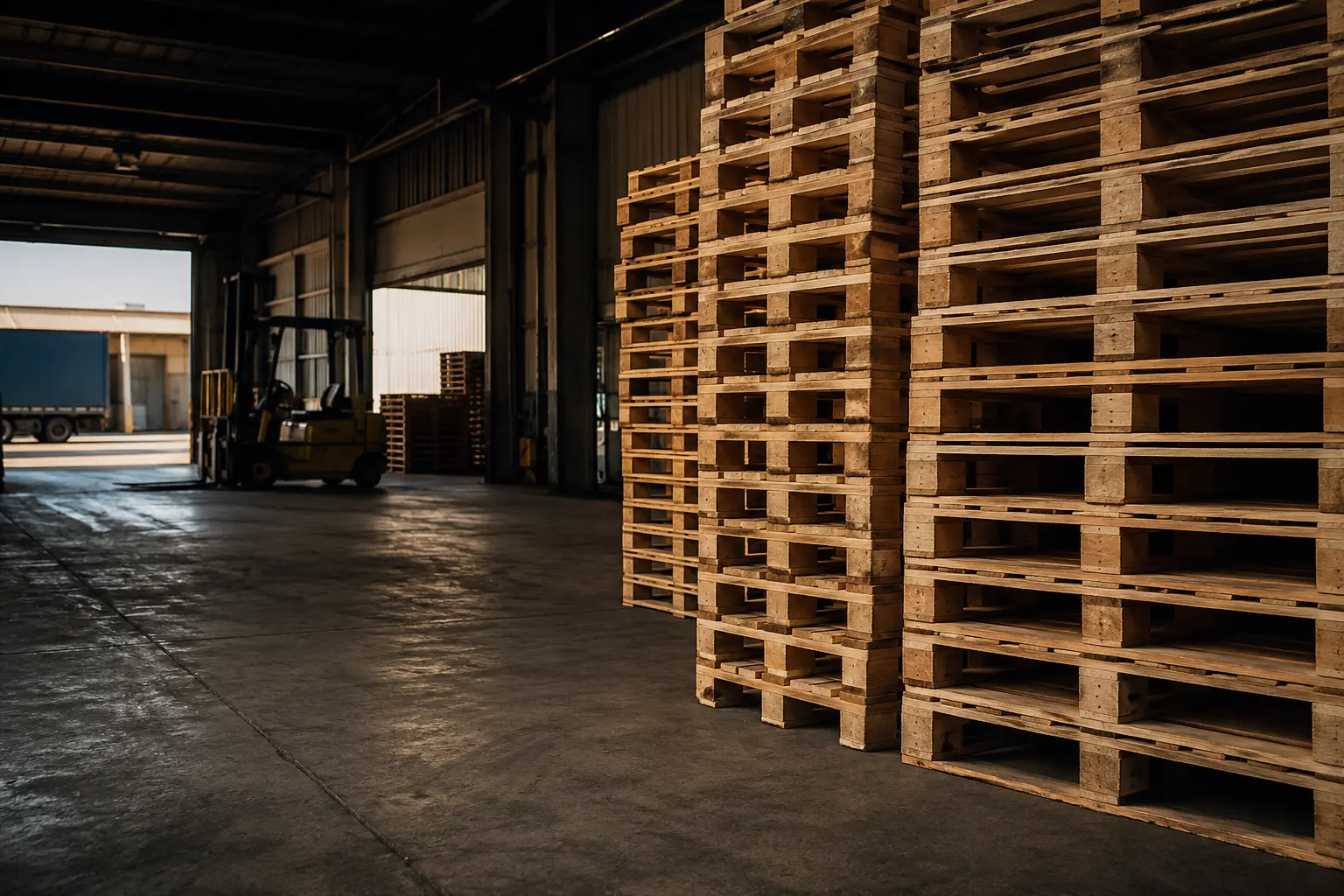 Entrepôt professionnel de palettes en bois en Tunisie